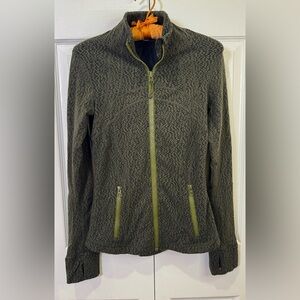 Lululemon Define Jacket Luon Olive Green Zip Thumbholes Size 4